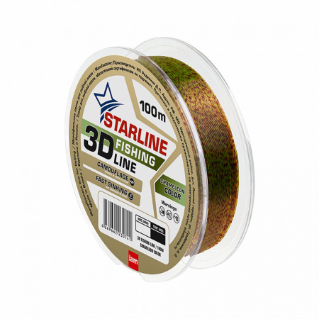 Монофильная леска STARLINE 3D Line Pixel 100m (chameleon) d0.34