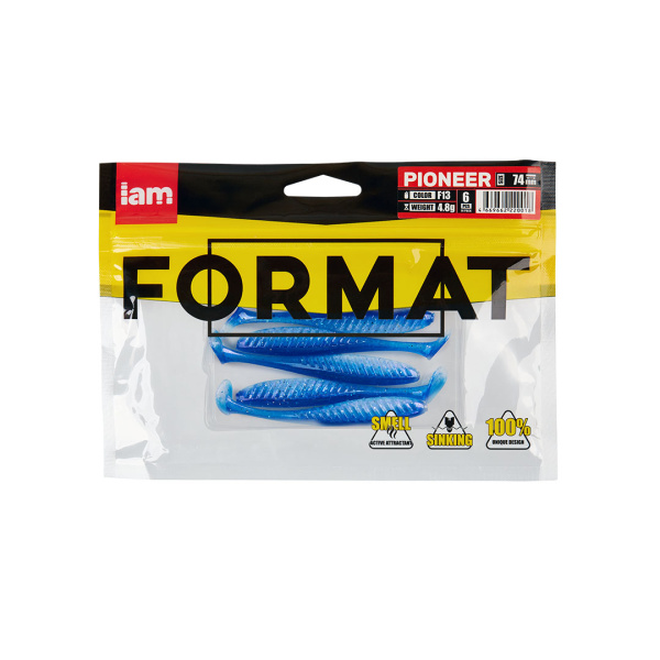 Силиконовая приманка FORMAT PIONEER 74mm (6шт.) цвет F13