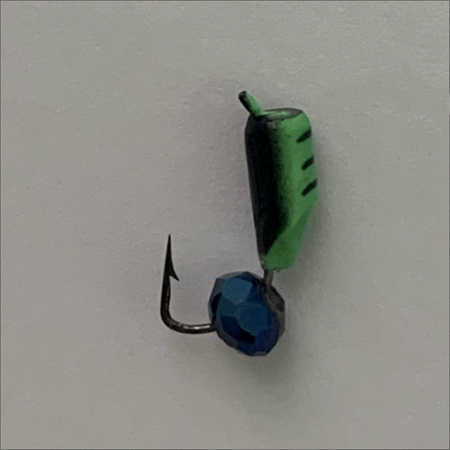 Безнасадка 3 зеленый+черный, гр шарик, 0,7гр. синий