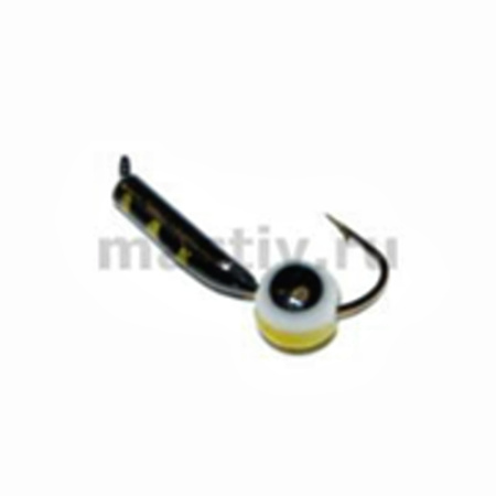 Безнасадка 1,5 чёрный, окунёвый глаз, 0,2гр. (жёлтый)