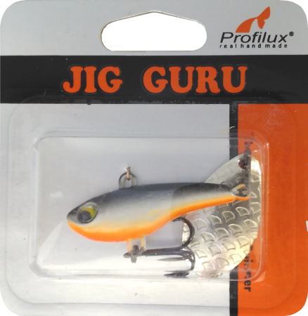 Джиг-блесна Тэйл-Спиннер (21 гр)  цв.302 ("Серебро"-черноспинка)