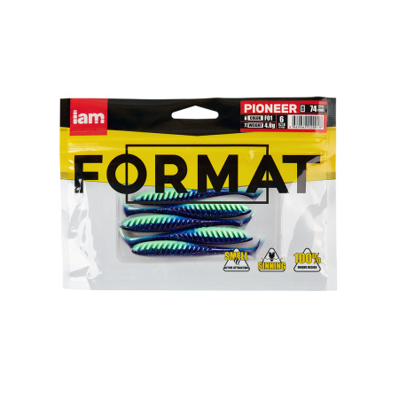 Силиконовая приманка FORMAT PIONEER 74mm (6шт.) цвет F01
