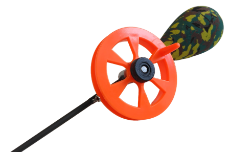 Удочка зимняя Profilux "Капля-Спорт", Цв. KAMO 32 (камуфляж зелен., катушка оранж.)