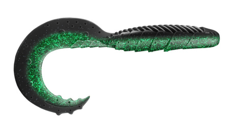 Приманка ZUB-HIBINA  95мм(3,8")-4шт, (цвет 040) черный верх-изумрудный низ