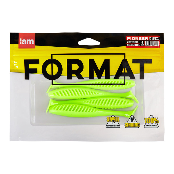 Силиконовая приманка FORMAT PIONEER 125mm (4шт.) цвет F19