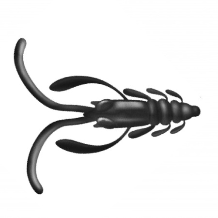 Приманка ZUB-NIMFA 35мм(1,4")-12шт, (цвет 701) черный