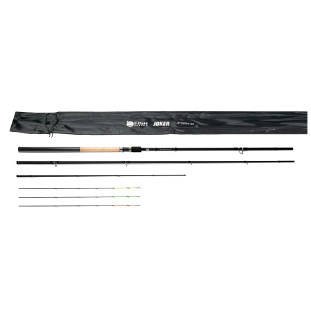 Удилище фидерное"JOKER"(CORK+EVA),тест  до 80 г, 3,90 м, 3+3, (1/2oz,3 /4oz - стекло ,1oz - карбон)