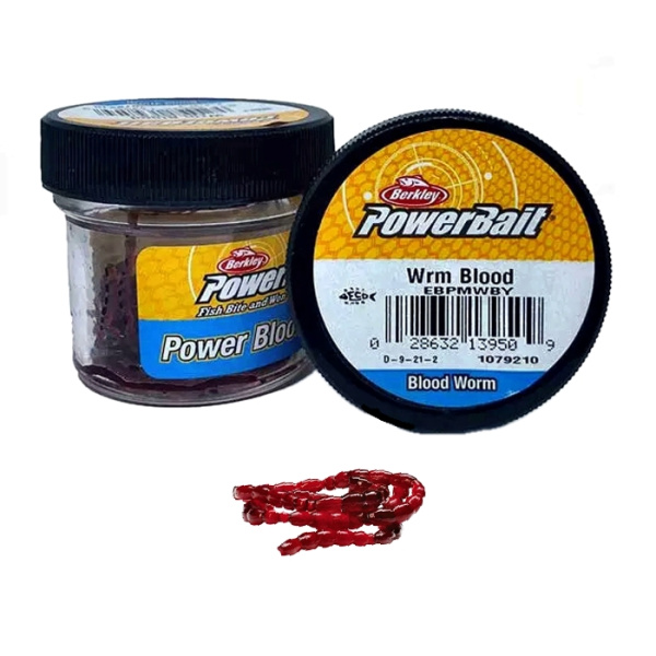 Приманка мягкая мотыль Berkley Powerbait Blood Worm Micro Blood Red