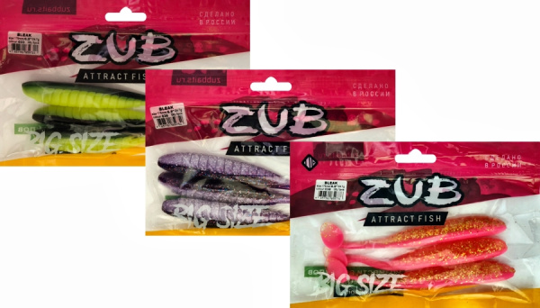 Приманка ZUB-BLEAK 175мм(6.9")-3шт, (цвет 404) желтый светящийся