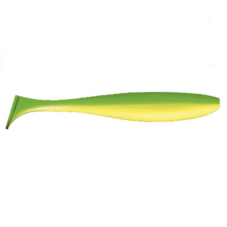 Приманка ZUB-IZI 125мм(4,8")-5шт, (Цвет 407)зеленый верх - желтый низ