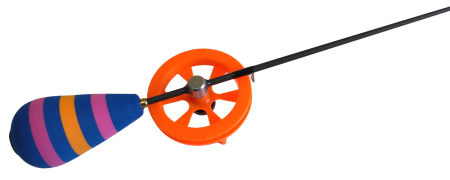 Удочка зимняя Profilux "Капля-Спорт", Цв. ZEBRANO 42 (синий, розовый, оранжевый)