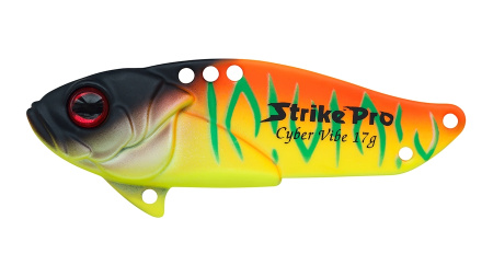 Блесна-Цикада Strike Pro Cyber Vibe 45, 45 мм, 9,1 гр, цвет: Sunrise Mat Tiger, (JG-005C#A242S)
