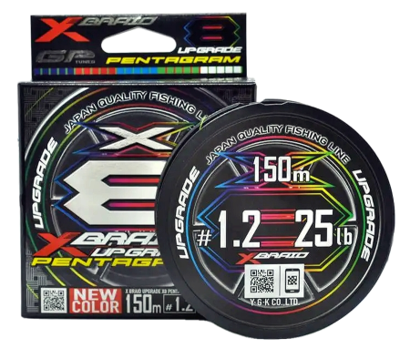Шнур YGK X-Braid Upgrade X8 Pentagram 150m #1.2-25lb