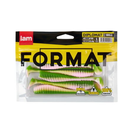 Силиконовая приманка FORMAT DIPLOMAT 100mm (5шт.) цвет F08