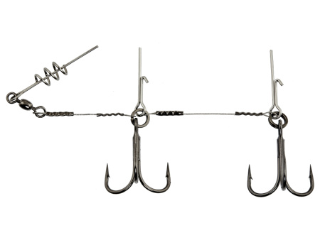 Оснастка стальная Lucky John STINGER SSW 1х7 3,5+5,5cm, оснащ. тройником №01 1шт.