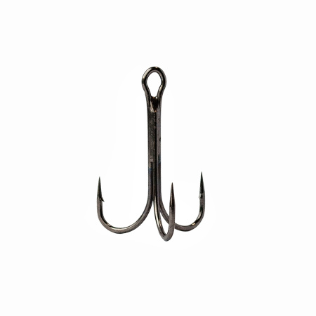 Крючок ТРОЙНОЙ с удлиненным, усиленным цевьем,№6, покрытие BN (уп. 12 шт.)