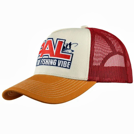 Бейсболка PAL PVC-2302 (бордовая сетка - коричневый козырек) Бейсболка PAL PVC-2302 (бордовая сетка - коричневый козырек)