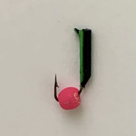 Безнасадка 1,5 чёрный+зелёный, неоновый шар, 0,2гр. розовый