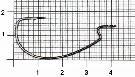 Крючки офсетные Gamakatsu WORM OFFSET EWG HOOKS BLACK разм. 1/0 6шт.