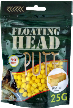 Плавающая насадка PUFF воздушное тесто 4-5 мм.БИСКВИТ жёлтый