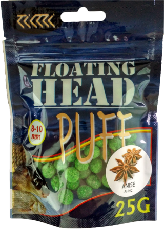 Плавающая насадка PUFF воздушное тесто 8-10 мм.АНИС зелёный