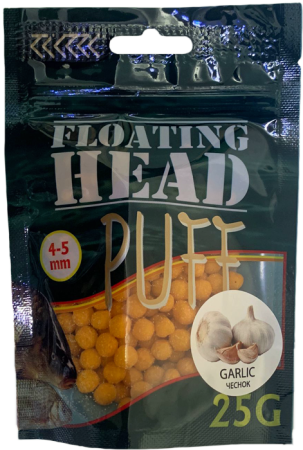 Плавающая насадка PUFF воздушное тесто 4-5 мм.ЧЕСНОК рыжий