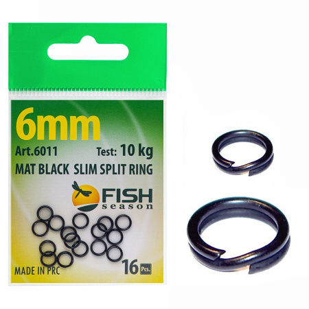 Кольцо заводное ROSCO,  №0. 3,66 мм/4,83 мм, BLACK, тест 5 кг. (уп. 16 шт.)