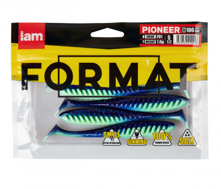 Силиконовая приманка FORMAT PIONEER 100mm (5шт.) цвет F01