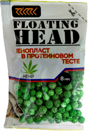 Пенопласт в протеиновом тесте D-8 мм КОНОПЛЯ зелёный