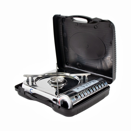 Плита наст. газовая "СЛЕДОПЫТ - DeluxE", (с подогревом) нерж. сталь/6/