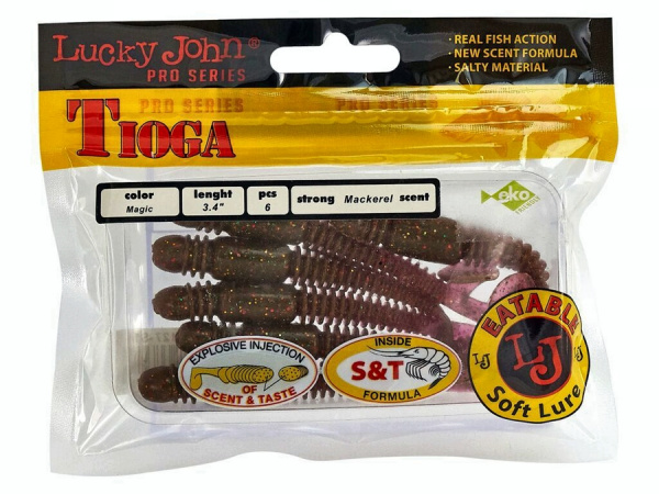 Виброхвосты съедоб. искусст. LJ Pro Series TIOGA 3.4in (08.64)/S14 6шт.