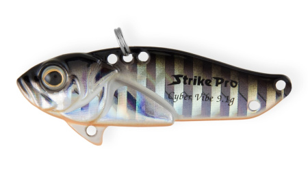 Блесна-Цикада Strike Pro Cyber Vibe 40, 40 мм, 6,6 гр, цвет: Black Silver OB, (JG-005B#A70-713)