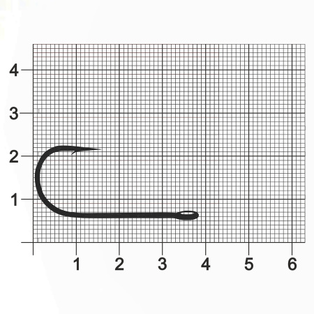 Крючок Single Hook ZUB 604 # 1/0 (упак. 5 шт)