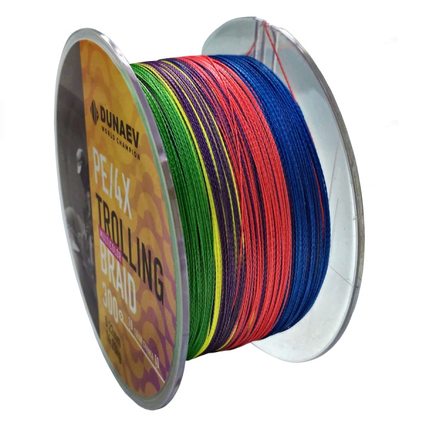 Шнур DUNAEV TROLLING BRAID PE X4 300м 0,34мм