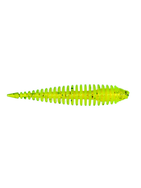 Приманка ZUB-MAGGOT SLIM 50мм(2")-10шт, (цвет 310) желтый с блестками