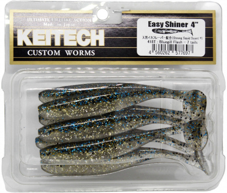 Приманка силиконовая Keitech Easy Shiner 4" #418 Bluegill Flash