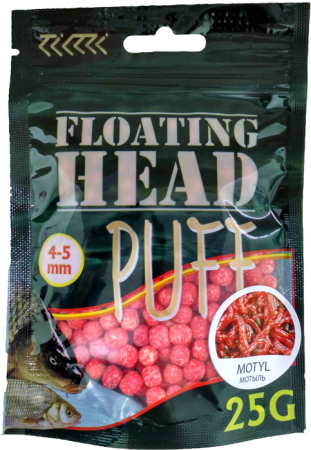 Плавающая насадка PUFF воздушное тесто 4-5 мм.МОТЫЛЬ красный