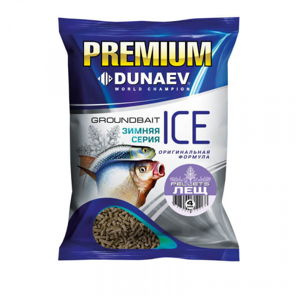 Прикормка "DUNAEV iCE-PELLETS" 0.9кг, 4мм Лещ Прикормка "DUNAEV iCE-PELLETS" 0.9кг, 4мм Лещ