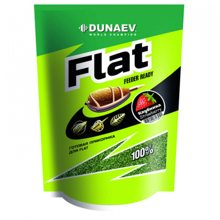 Прикормка Dunaev Flat Feeder Ready 1 кг. Клубника