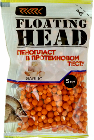 Пенопласт в протеиновом тесте D-5 мм.ЧЕСНОК рыжий