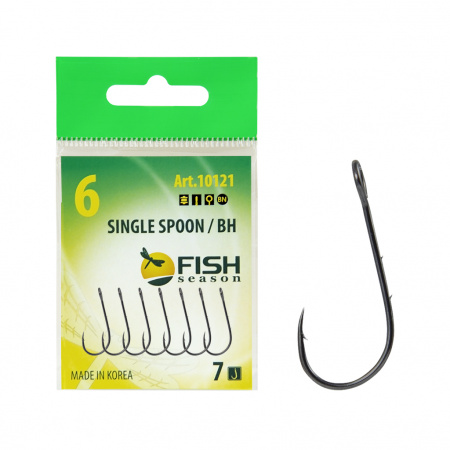 Крючок SINGLE SPOON BAITHOLDER с БОЛЬШИМ ухом №8, покрытие BN (7 шт)