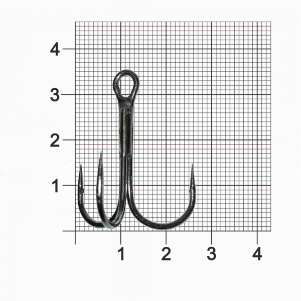 Крючок Тройник Dunaev  401 #  2/0 (упак. 5 шт)