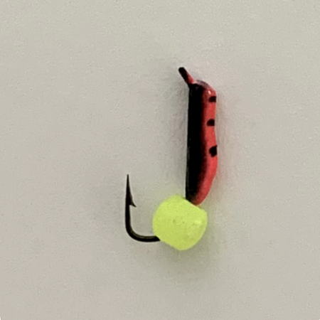 Безнасадка 1,5 красный+чёрный, неоновый шар, 0,2гр. желтый