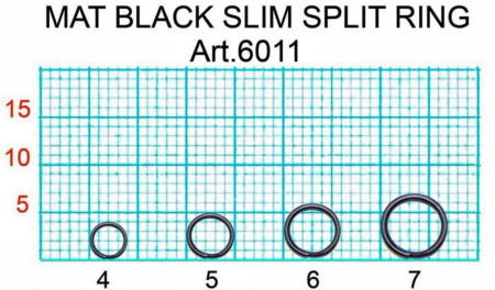Кольцо заводное ROSCO,  №0. 3,66 мм/4,83 мм, BLACK, тест 5 кг. (уп. 16 шт.)