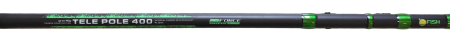 Удилище телескопическое с кольцами (болонское) "TELE POLE" FISH CRYSTAL, длина 4 м (до 40 Gr)