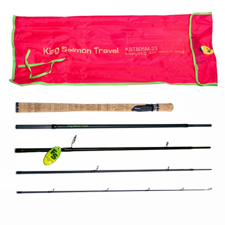 Удилище спиннинговое King Salmon Travel, 5 секции, длина 2,40 м, тест 7-30 г