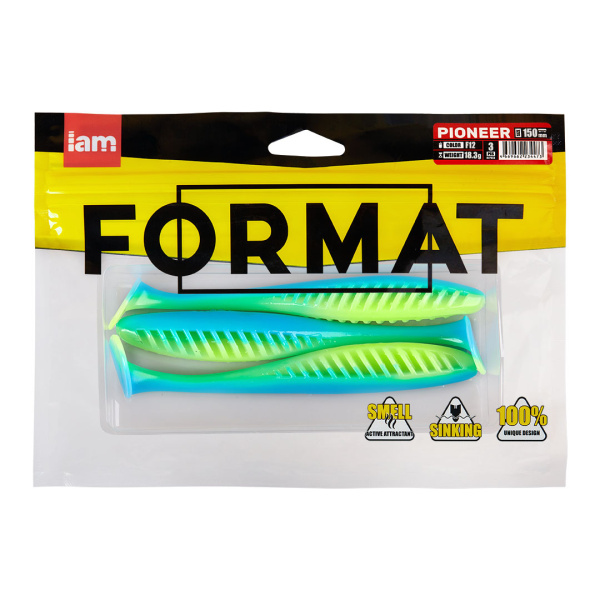 Силиконовая приманка FORMAT PIONEER 150mm (3шт.) цвет F12