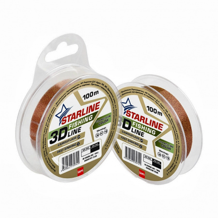 Монофильная леска STARLINE 3D Line Pixel 100m (chameleon) d0.34