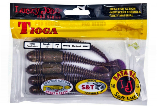 Виброхвосты съедоб. искусст. LJ Pro Series TIOGA 3.9in (10.00)/S13 5шт. Виброхвосты съедоб. искусст. LJ Pro Series TIOGA 3.9in (10.00)/S13 5шт.