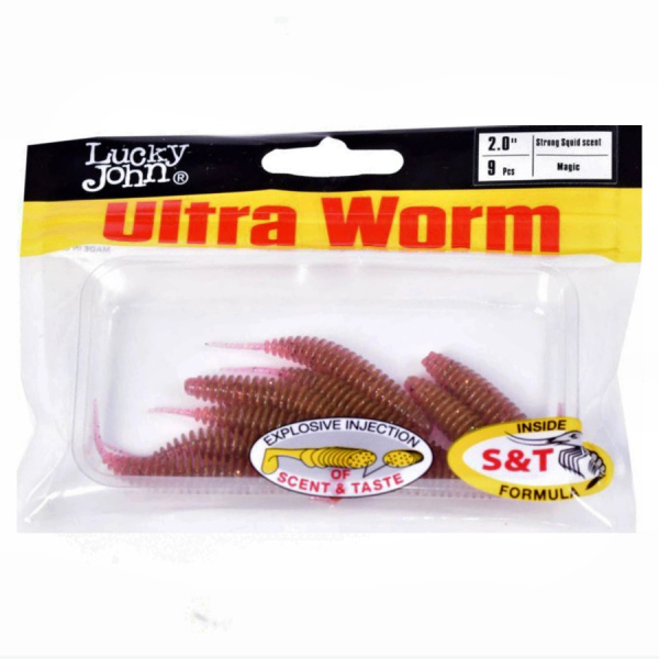 Слаги съедобные искусственные LJ Pro Series ULTRAWORM 2,0in (05.00)/S14 9шт.